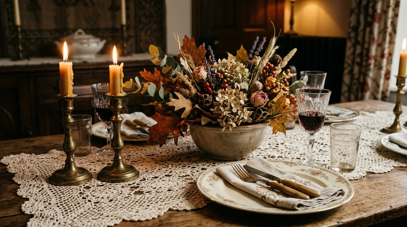 Add subtle personal details for a more hosted feel inspiration for a fall dining table.